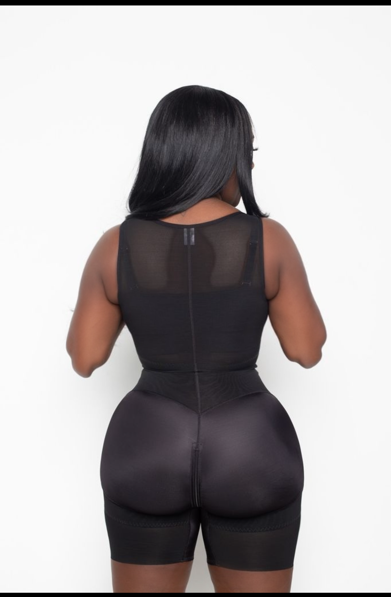 High compression sculpted full body shaper